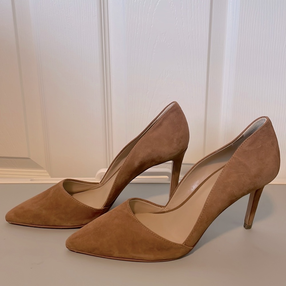 Ann Taylor brown suede heels